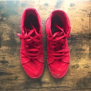 Red VANS High-top Sneakers